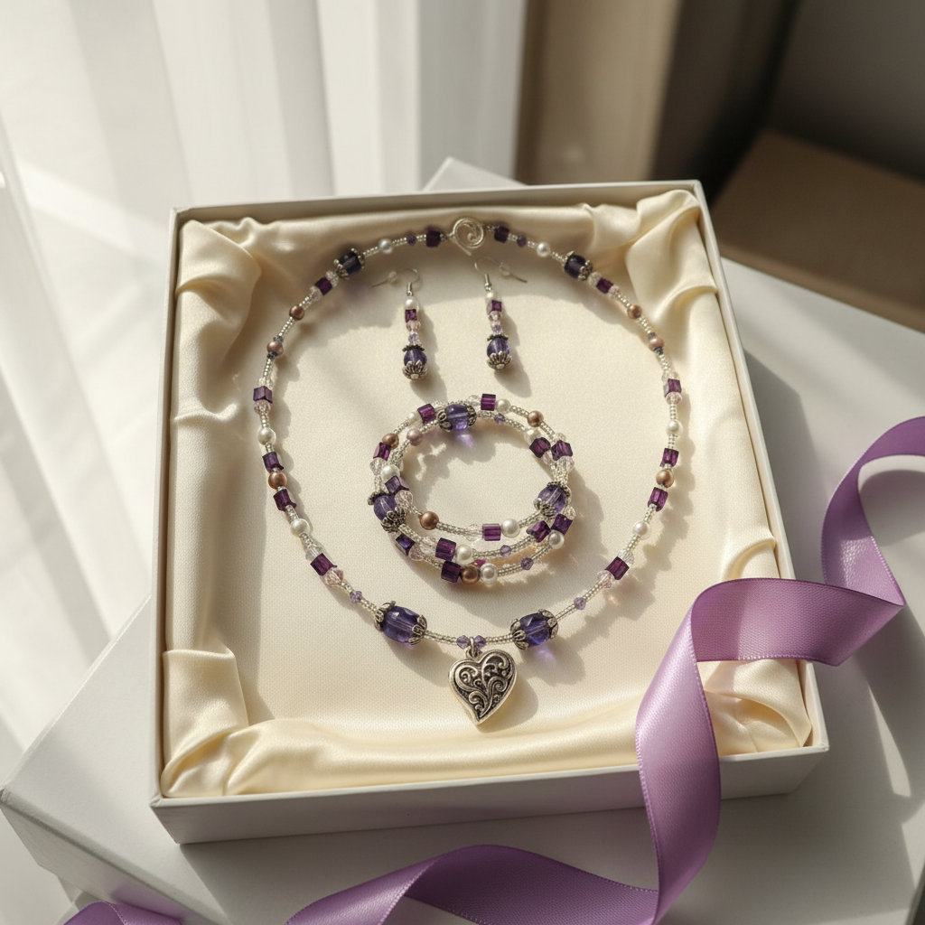 Amethyst Heart - Gift Box